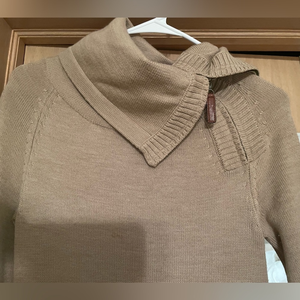 Tan sweater dress
